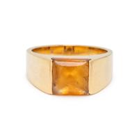 CARTIER, YELLOW GOLD AND CITRINE 'TANK' RING