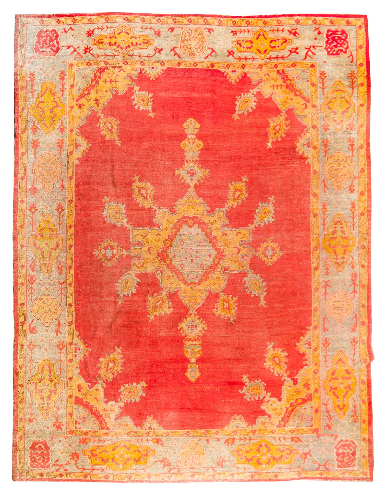 An Oushak Rug 14 feet 7 inches x 12 feet 3 inches. — WEST ANATOLIA, 19TH CENTURY