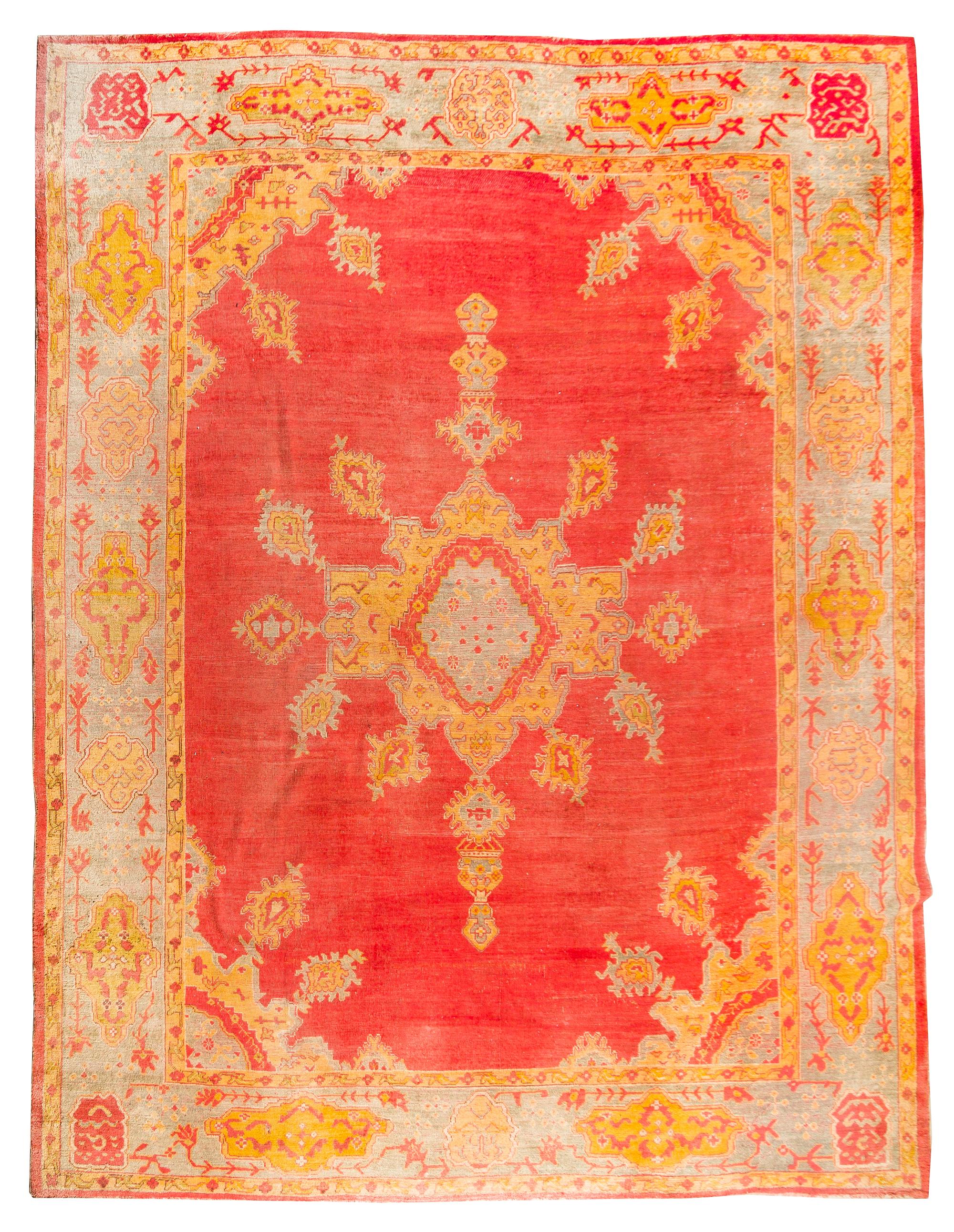 An Oushak Rug 14 feet 7 inches x 12 feet 3 inches. — WEST ANATOLIA, 19TH CENTURY