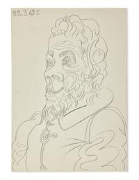 Tête d'Homme (with Deux Têtes verso), 1969 | A Double-Sided Drawing