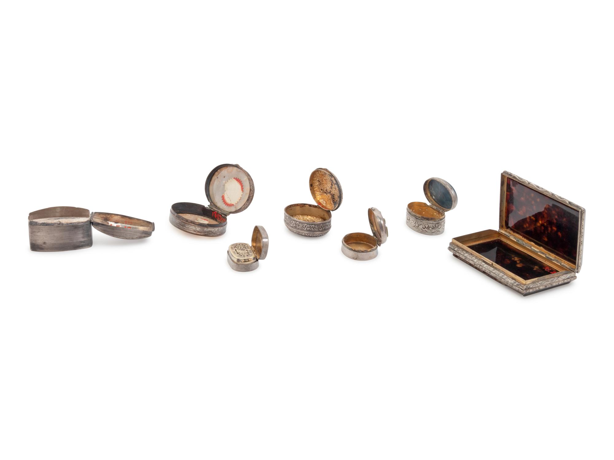A Collection of Nine English and Continental Boxes