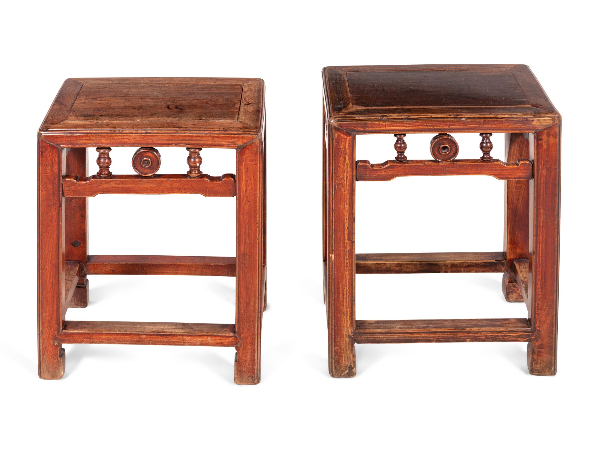 A Pair of Jumu Wood Stools