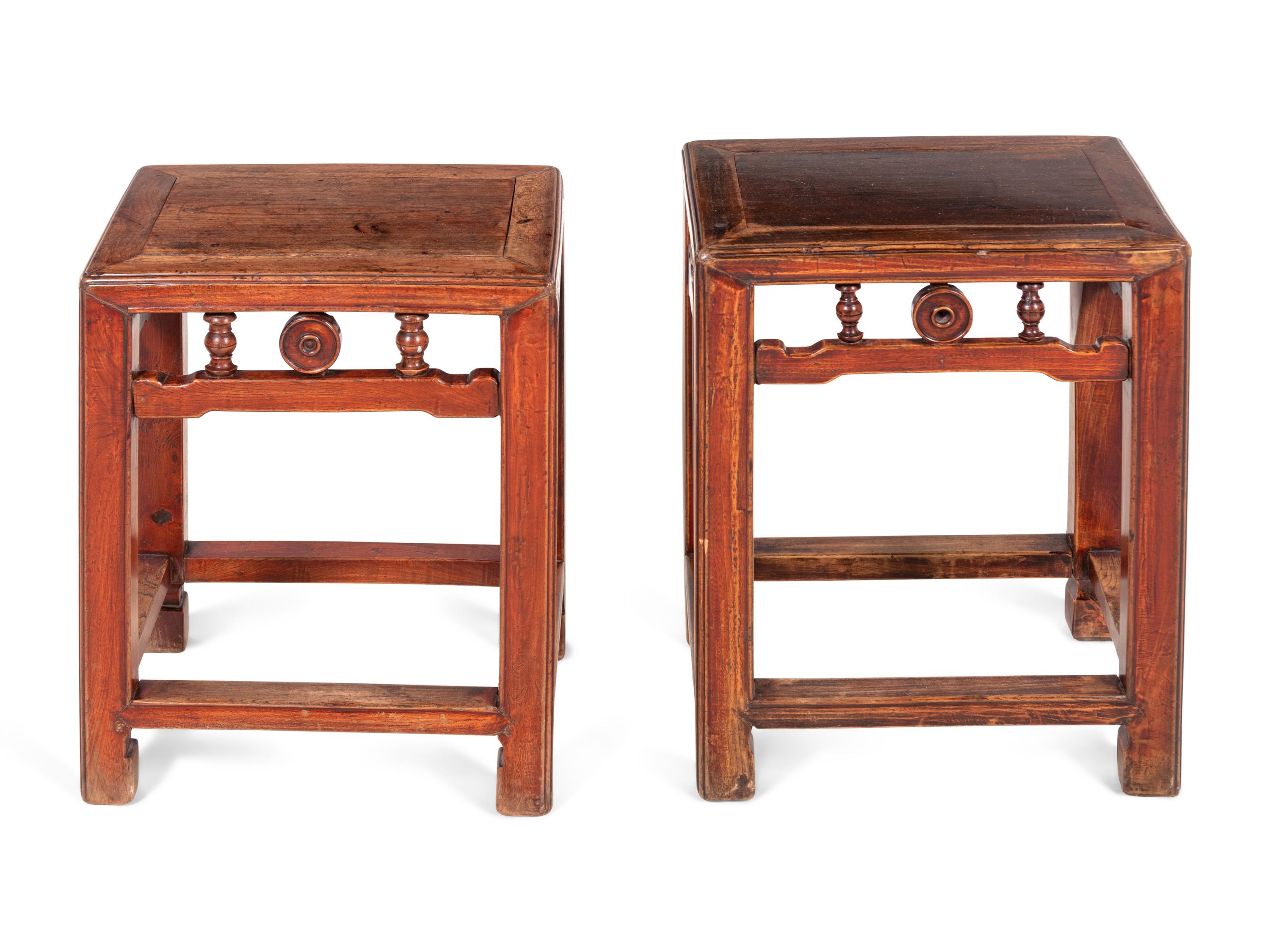 A Pair of Jumu Wood Stools