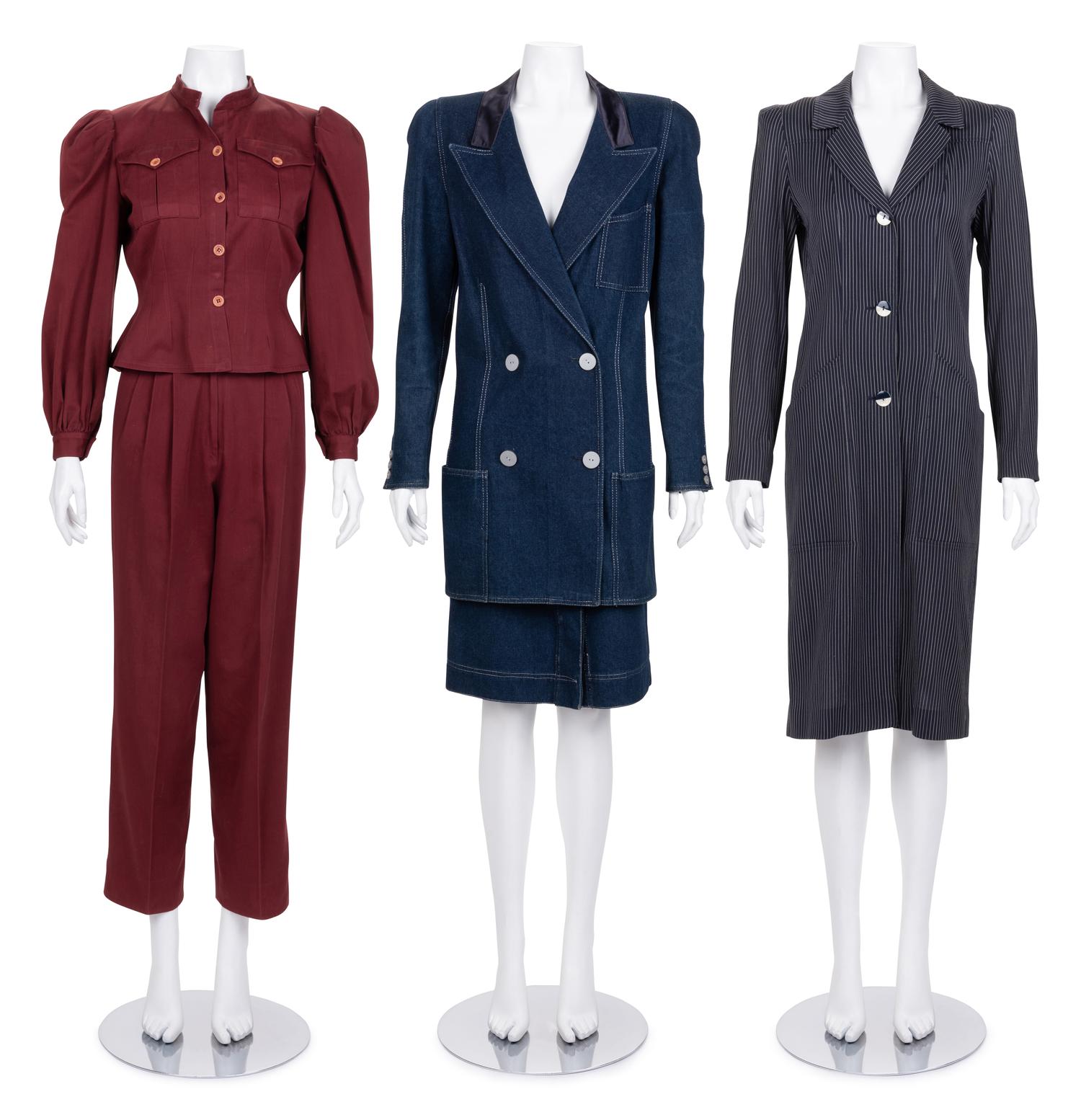 Three Designer Ensembles: Two Krizia and One Kenzo, 1980-90s