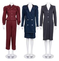 Three Designer Ensembles: Two Krizia and One Kenzo, 1980-90s