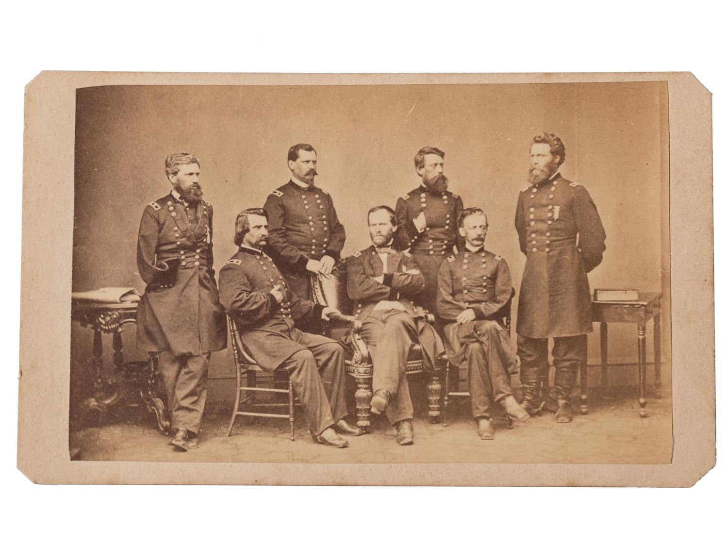 [CIVIL WAR]. CDV of General Sherman and Staff. Chicago: S.M. Fassett, n.d.