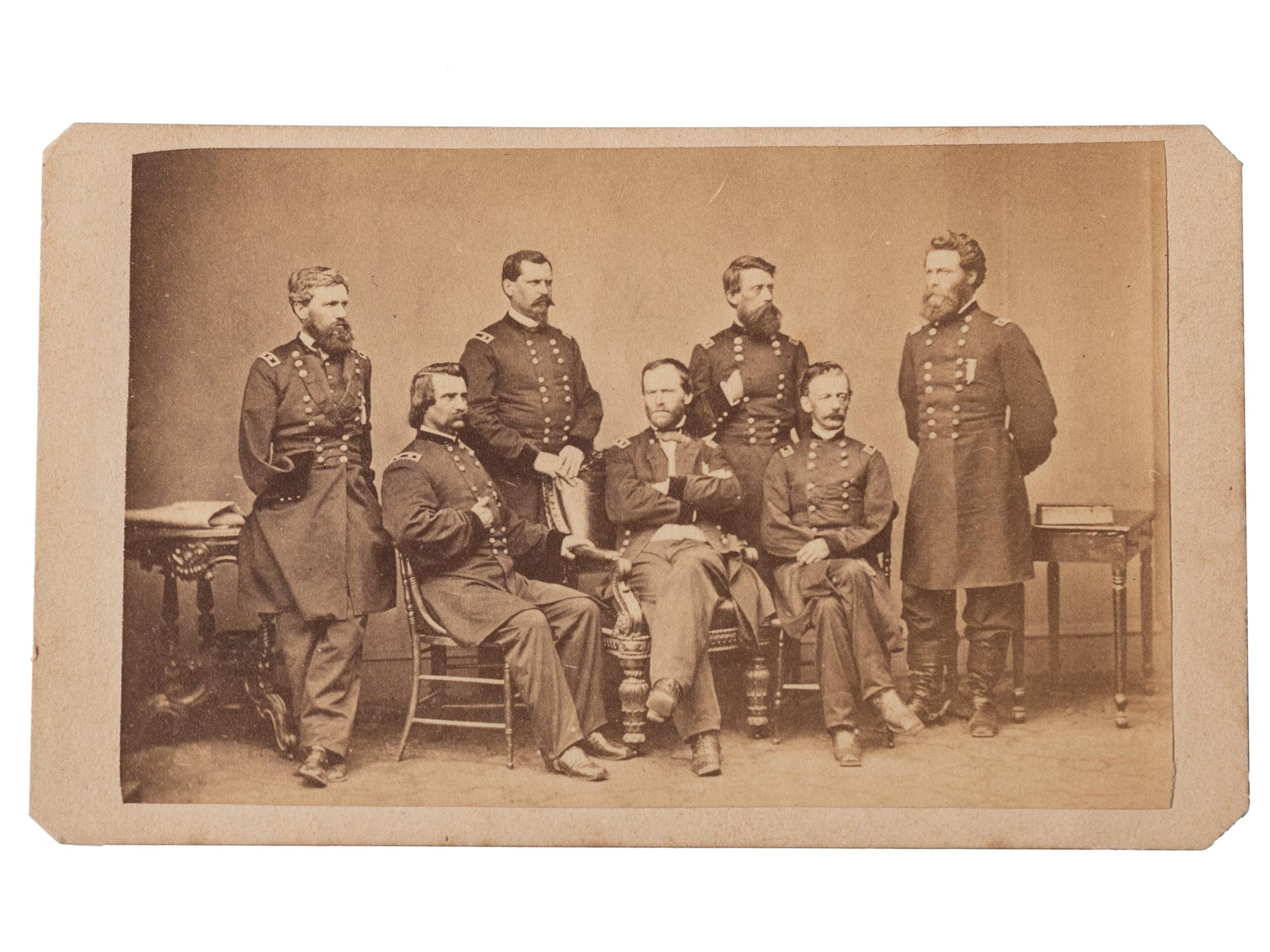 [CIVIL WAR]. CDV of General Sherman and Staff. Chicago: S.M. Fassett, n.d.