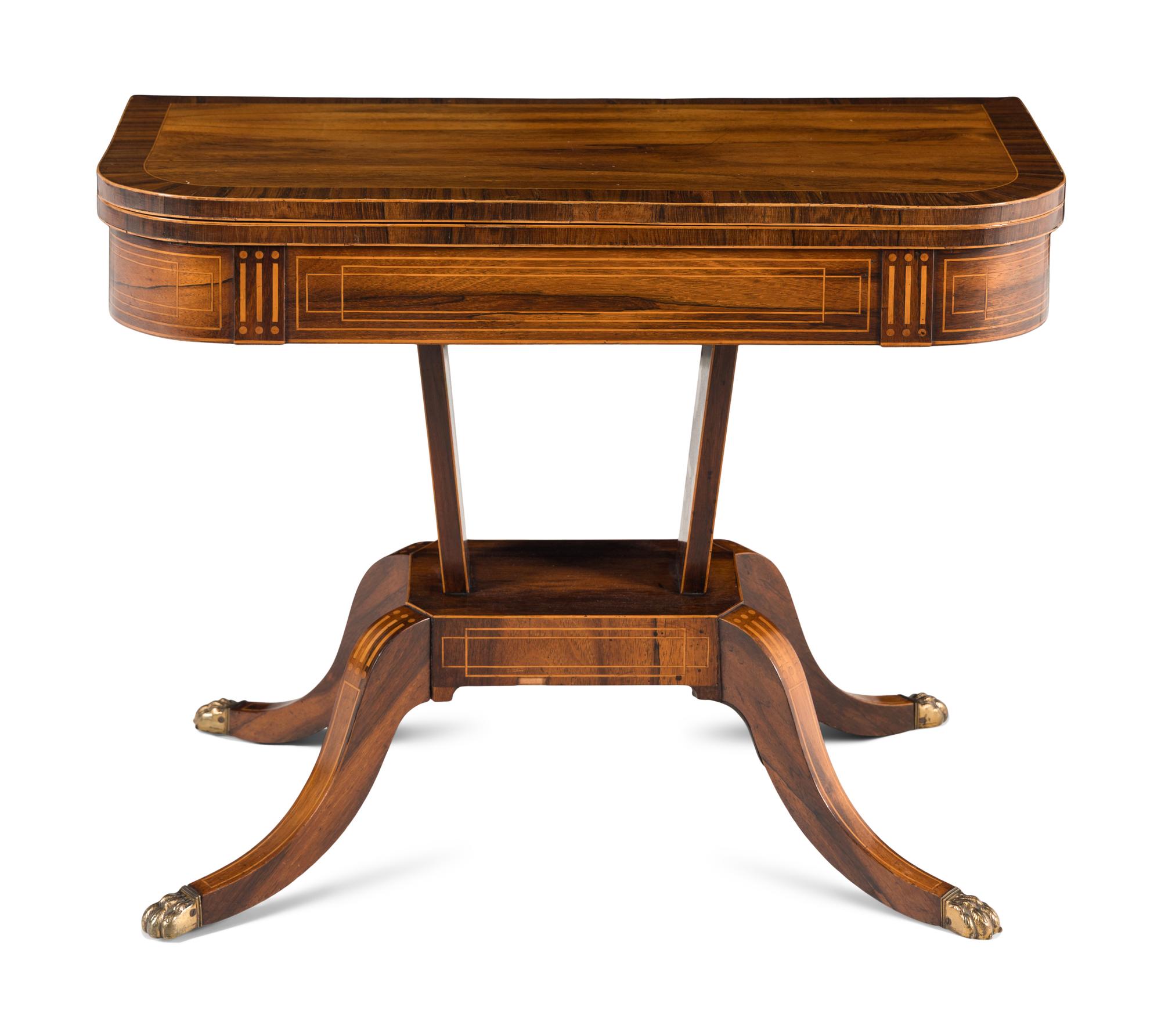 A Regency Rosewood Games Table