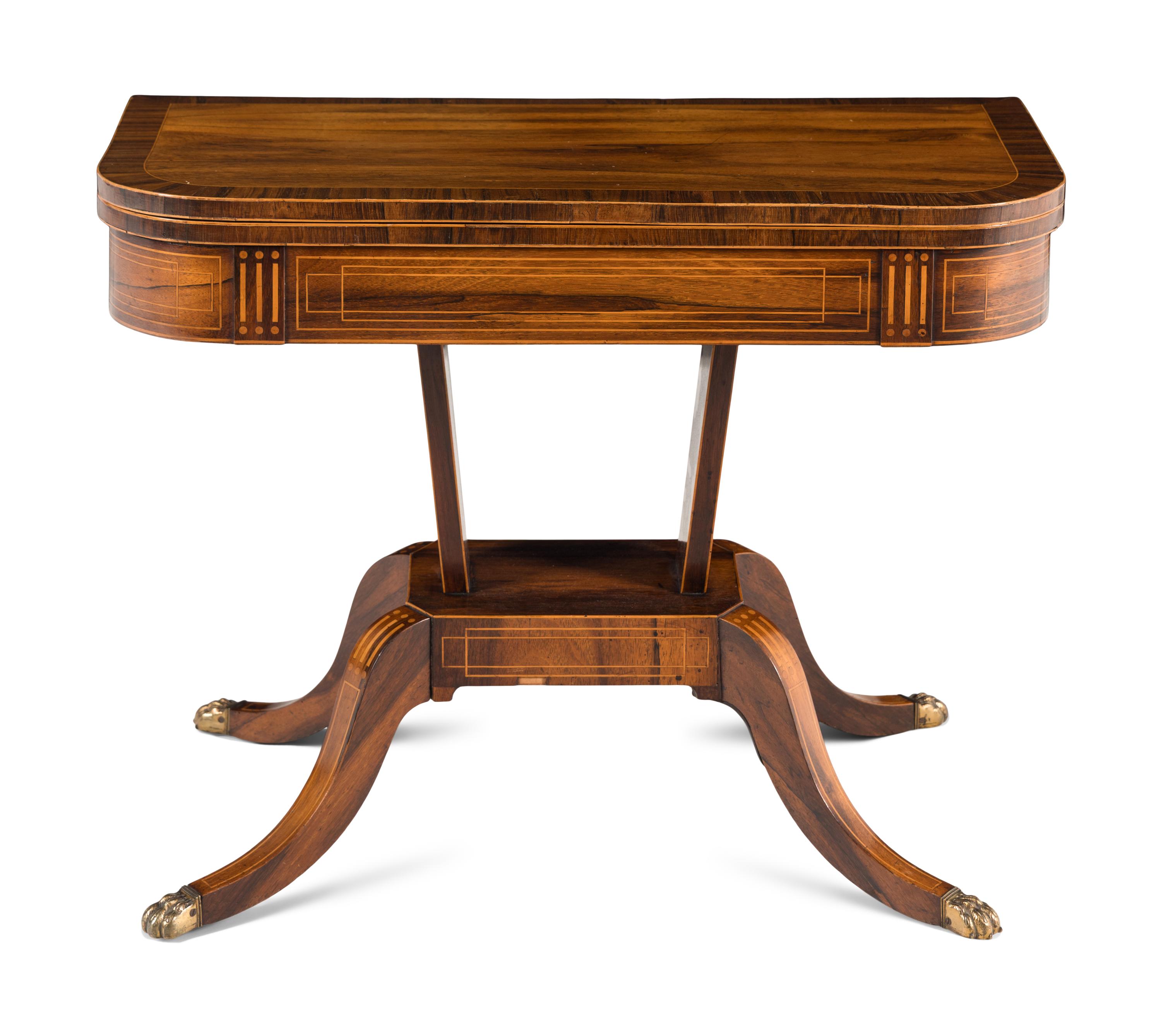 A Regency Rosewood Games Table