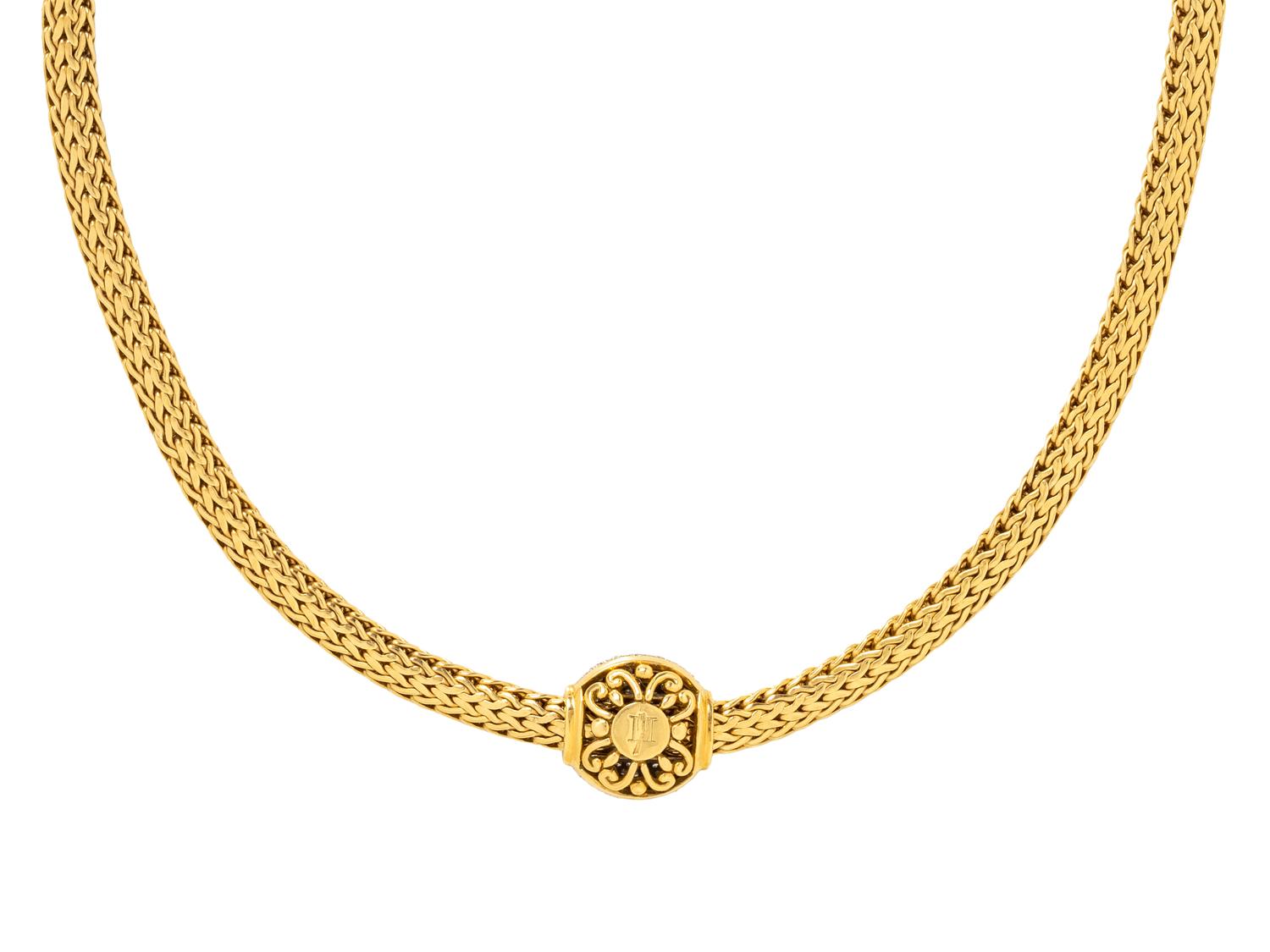 JOHN HARDY, BICOLOR GOLD AND DIAMOND NECKLACE