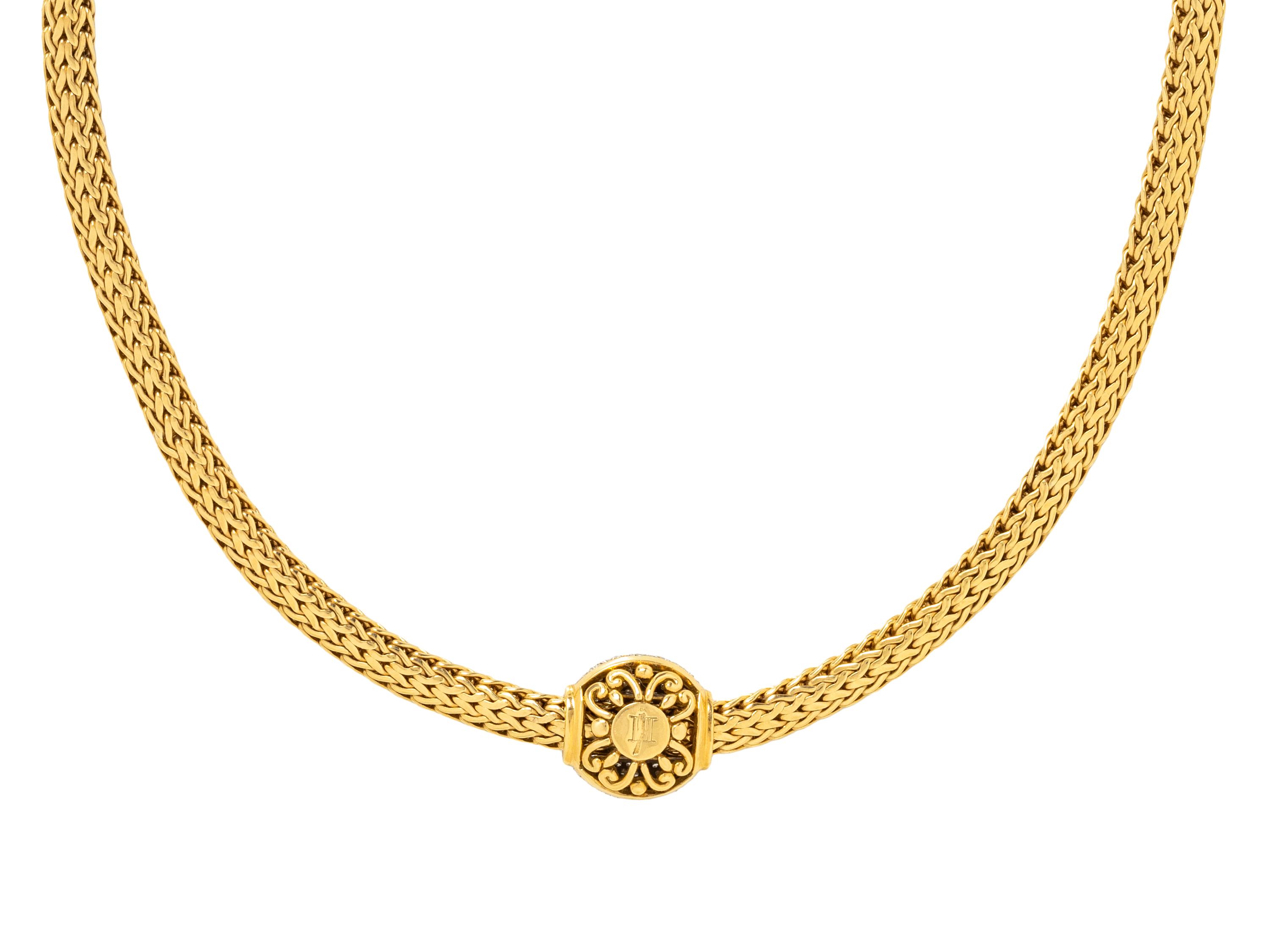 JOHN HARDY, BICOLOR GOLD AND DIAMOND NECKLACE