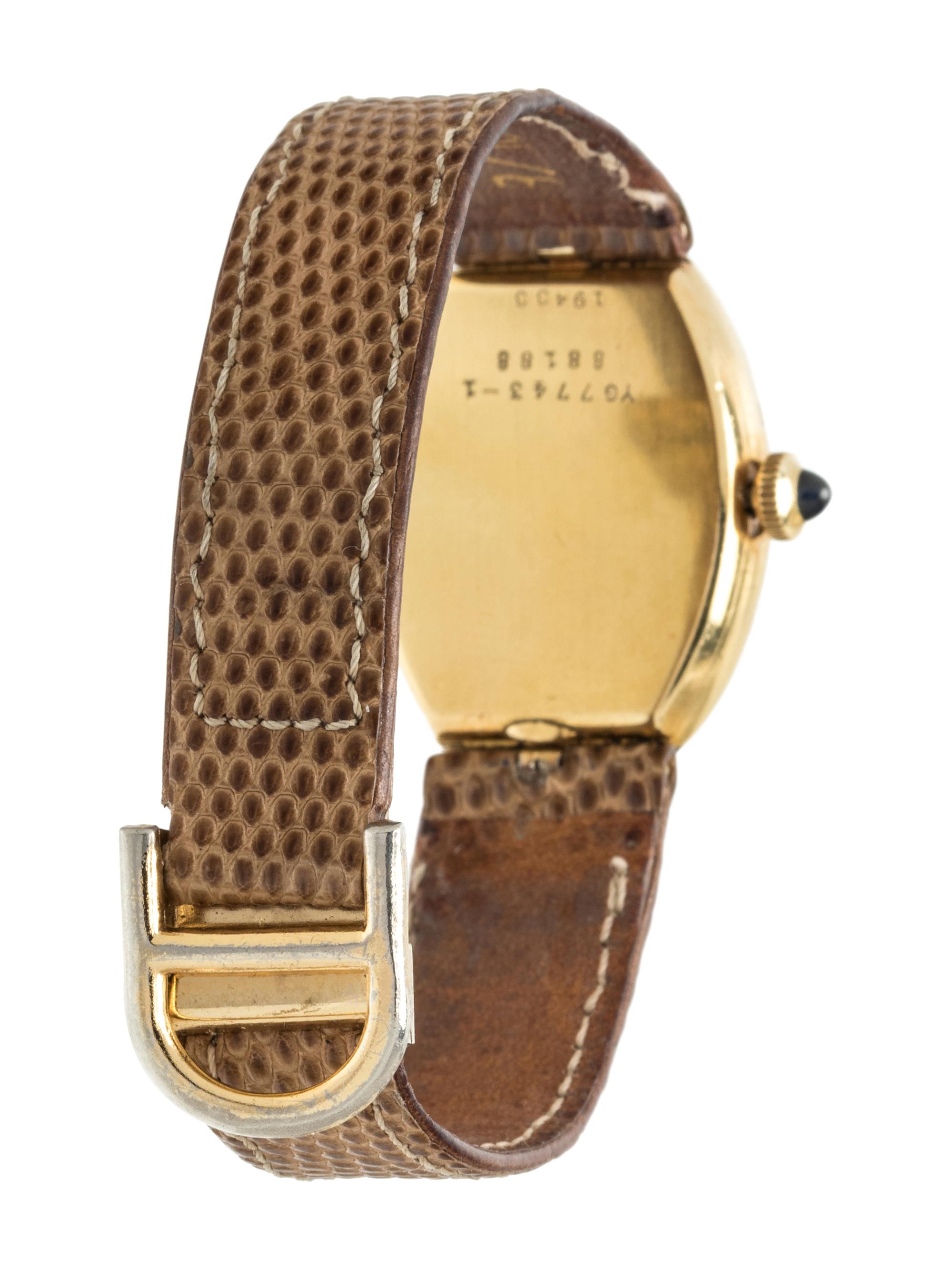 CARTIER, 18K YELLOW GOLD 'BAIGNOIRE' WRISTWATCH