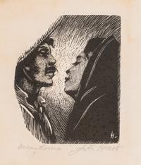 George Overbury (Pop) Hart, (American, 1868-1933), Mexican Lovers and Parícutin, Mexico