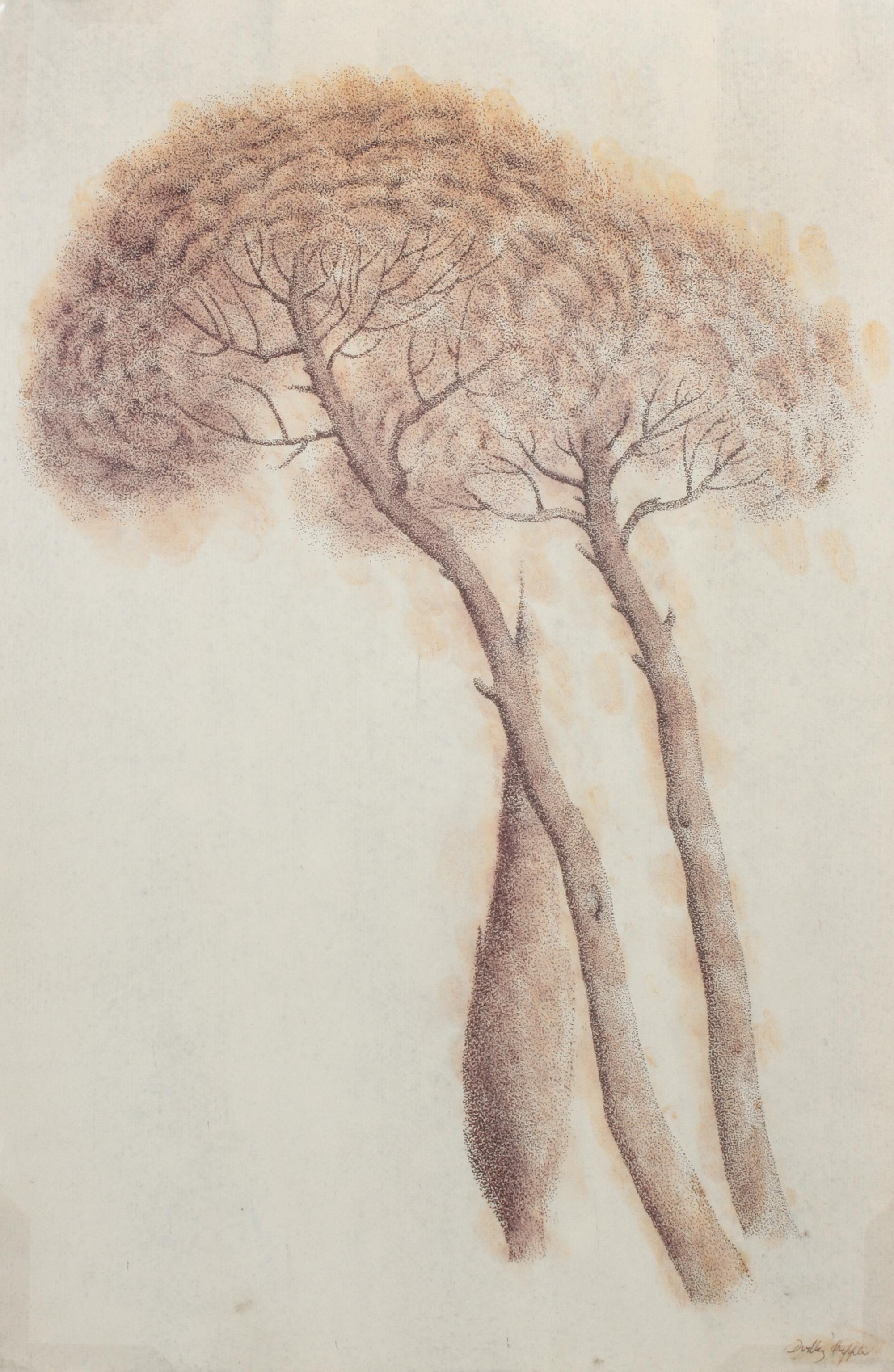 Dudley Huppler, (American, 1917-1988), Pines and Cypress