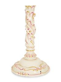 A Pair of Herend Porcelain Three-Light Candelabra and a Pair of Matching Candlesticks