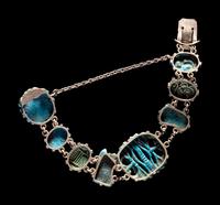 An Egyptian Faience Scarab Bracelet