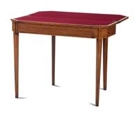 A George III Mahogany and Marquetry Flip-Top Table
