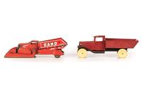 Five Tin and Pressed Steel Toy Trucks