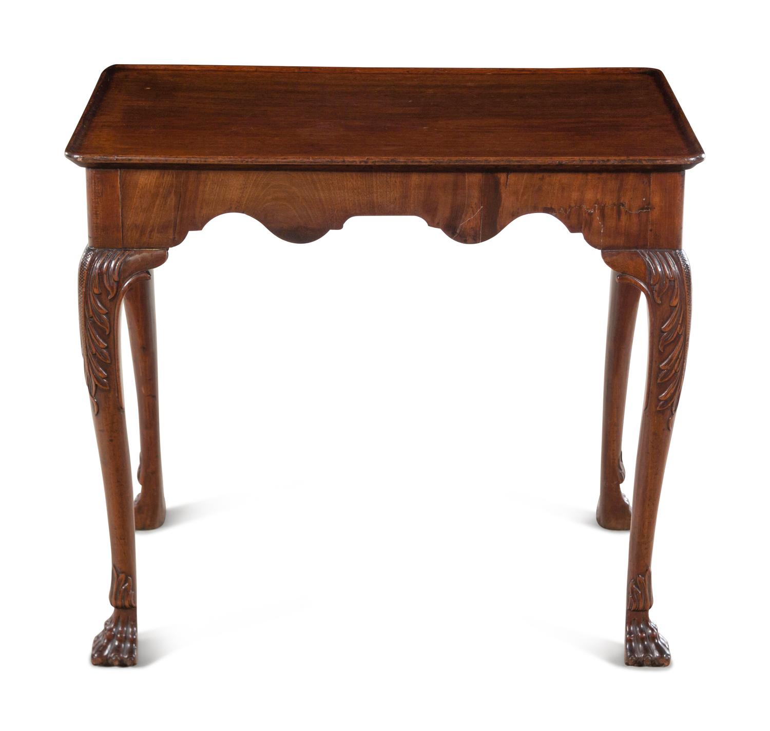An Irish George III Mahogany Tea Table