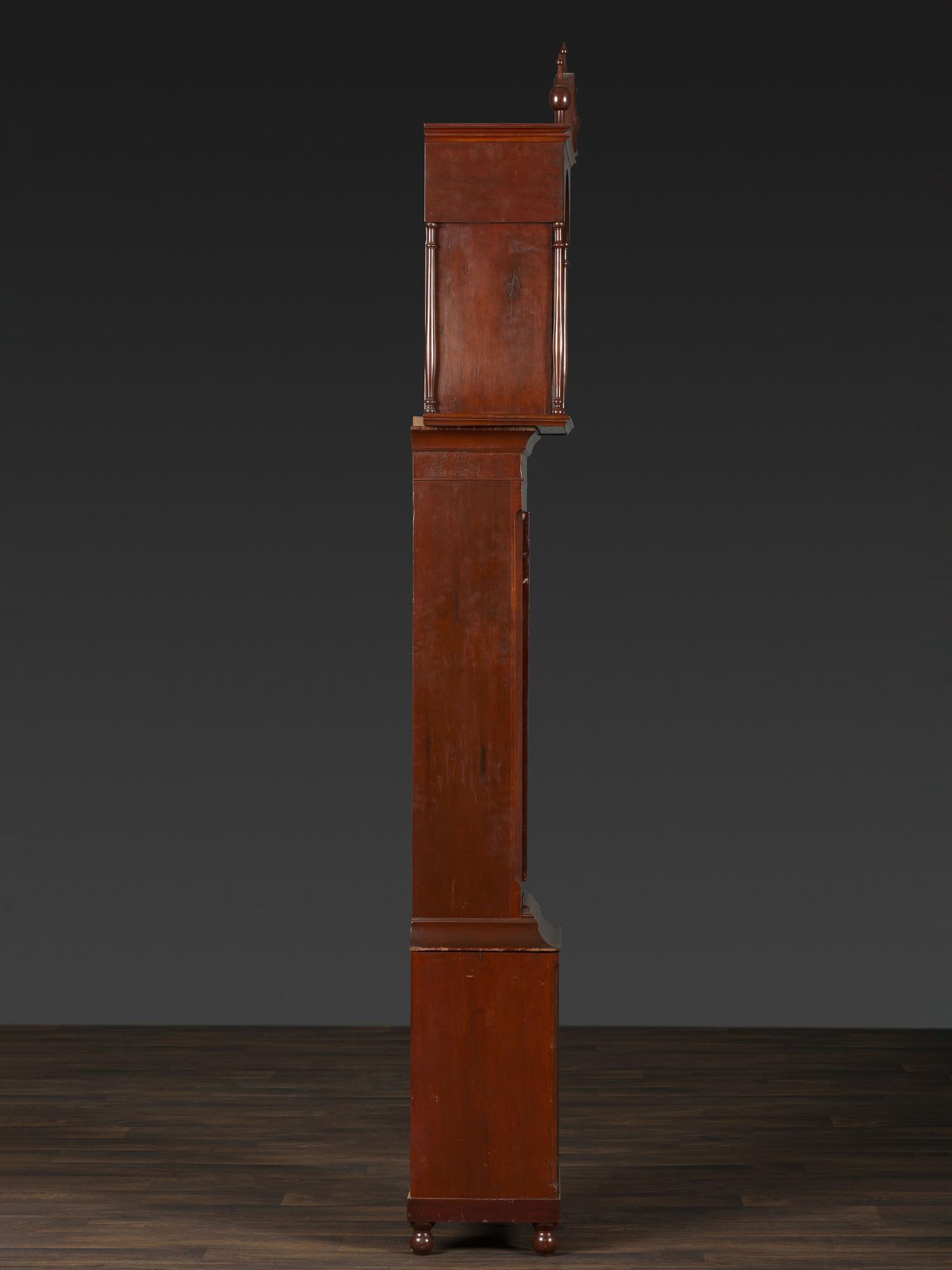 A Federal Cherrywood Tall Case Clock