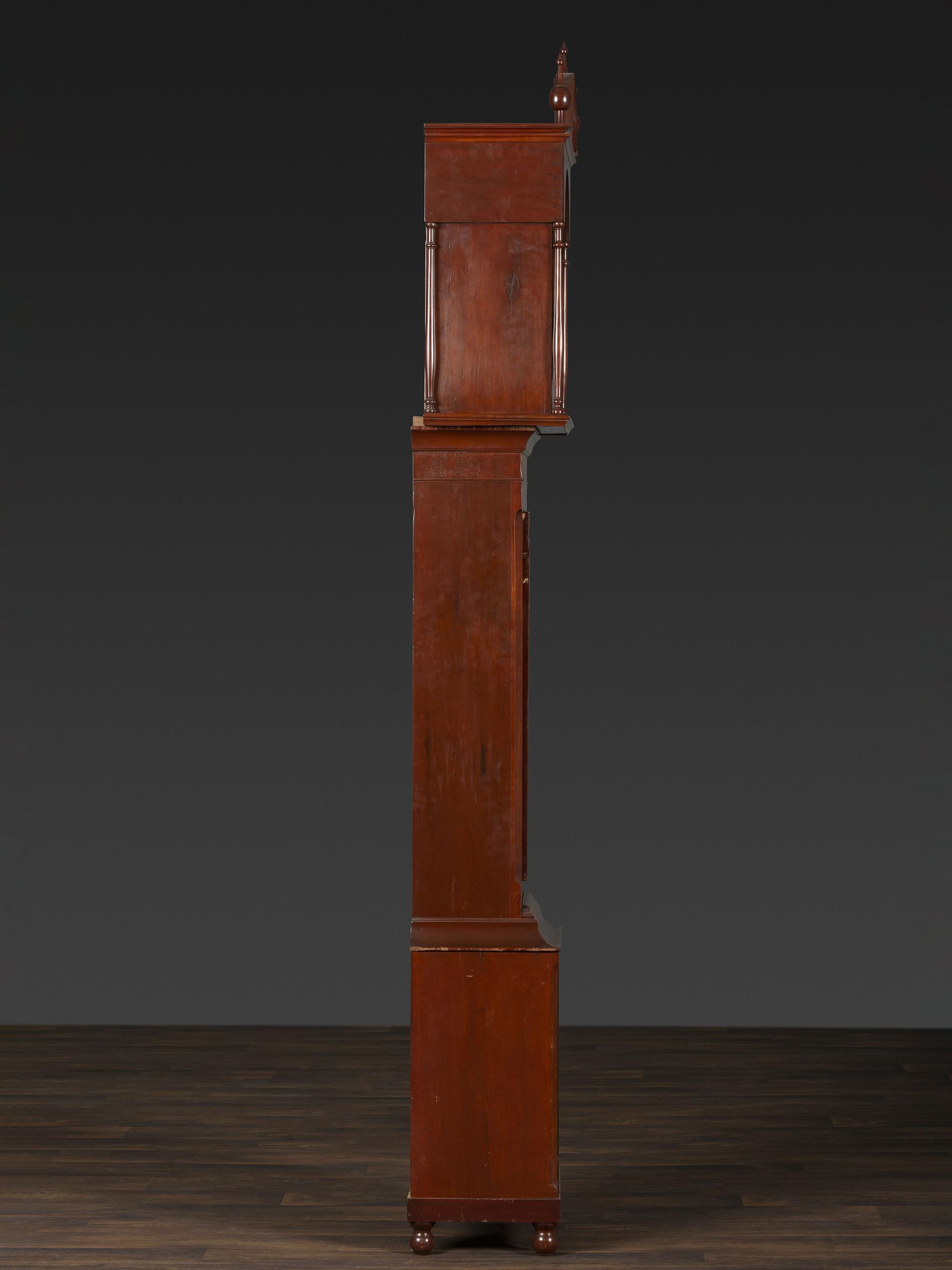 A Federal Cherrywood Tall Case Clock