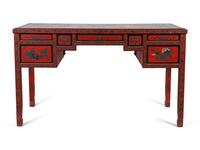 A Chinese Red Lacquer Desk — EARLY 20TH CENTURY