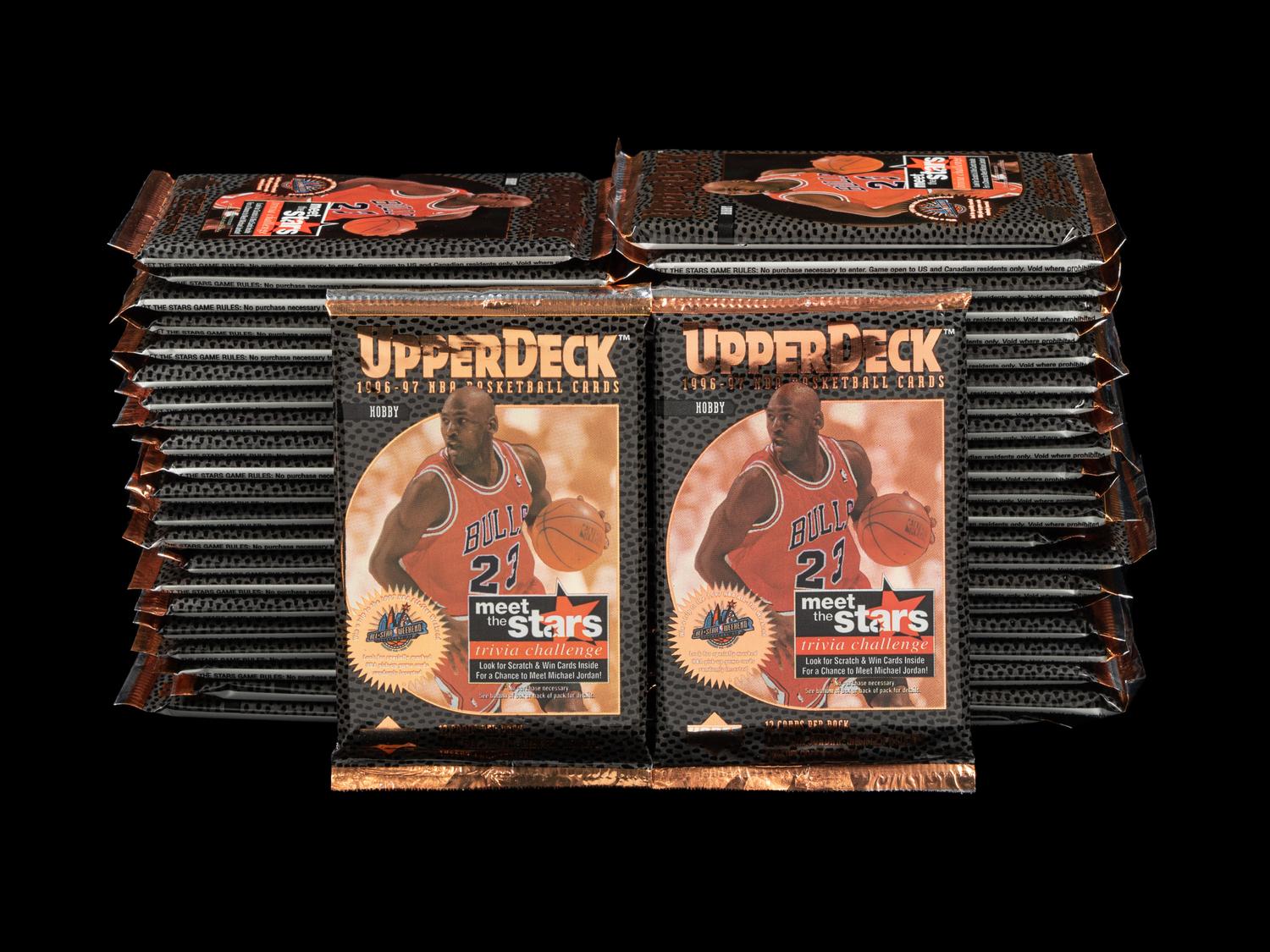 A Group of 45 Packs of 1996-97 Upper Deck Basketball Cards