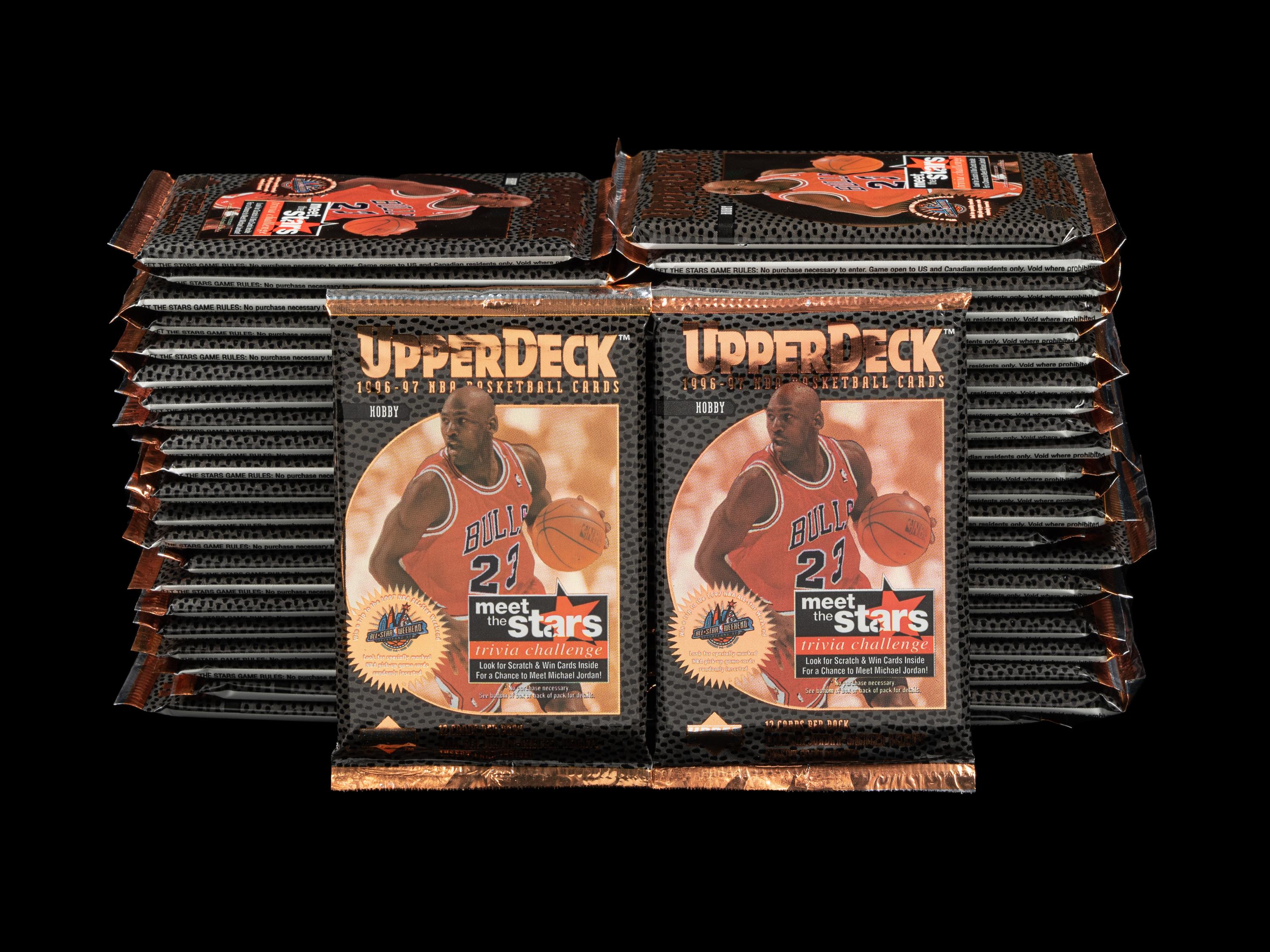 A Group of 45 Packs of 1996-97 Upper Deck Basketball Cards