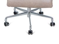 A Contemporary Chrome and Leather Swivel Desk Chair — 20TH CENTURY