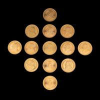 [SOUTH AFRICA] A Group of Thirteen Krugerrand Gold Rounds