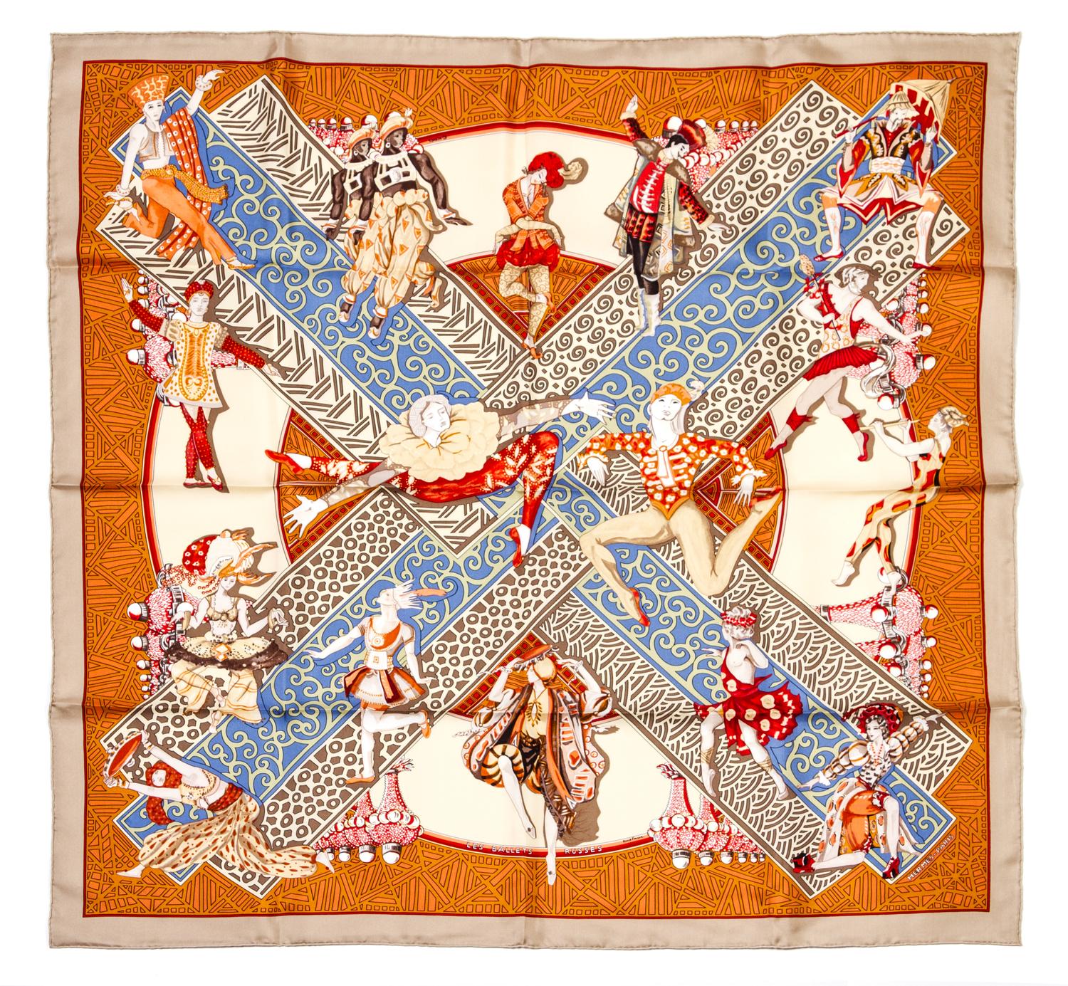 An Hermes Silk Scarf, 35 x 35 inches.