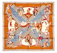 An Hermes Silk Scarf, 35 x 35 inches.