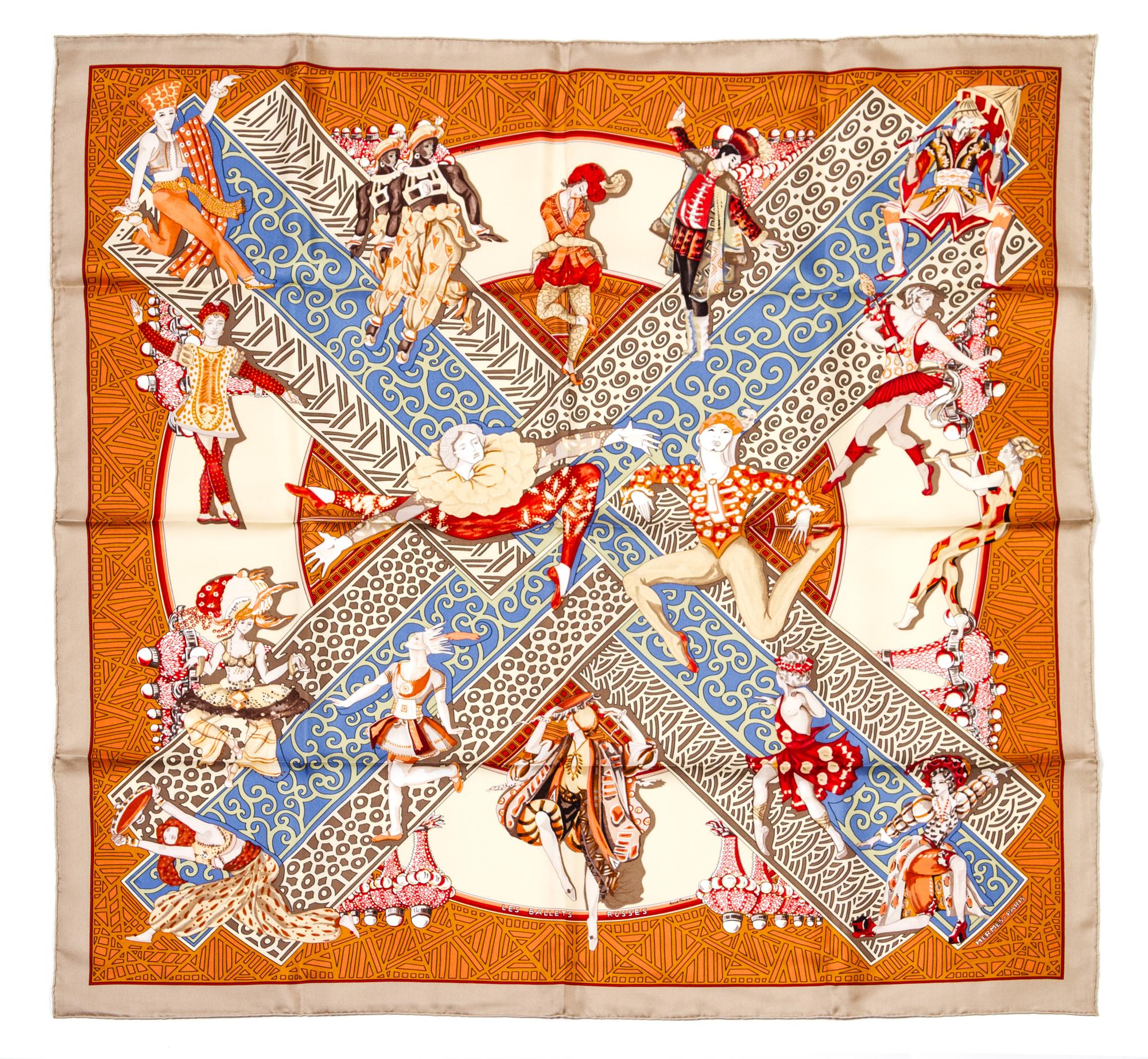 An Hermes Silk Scarf, 35 x 35 inches.