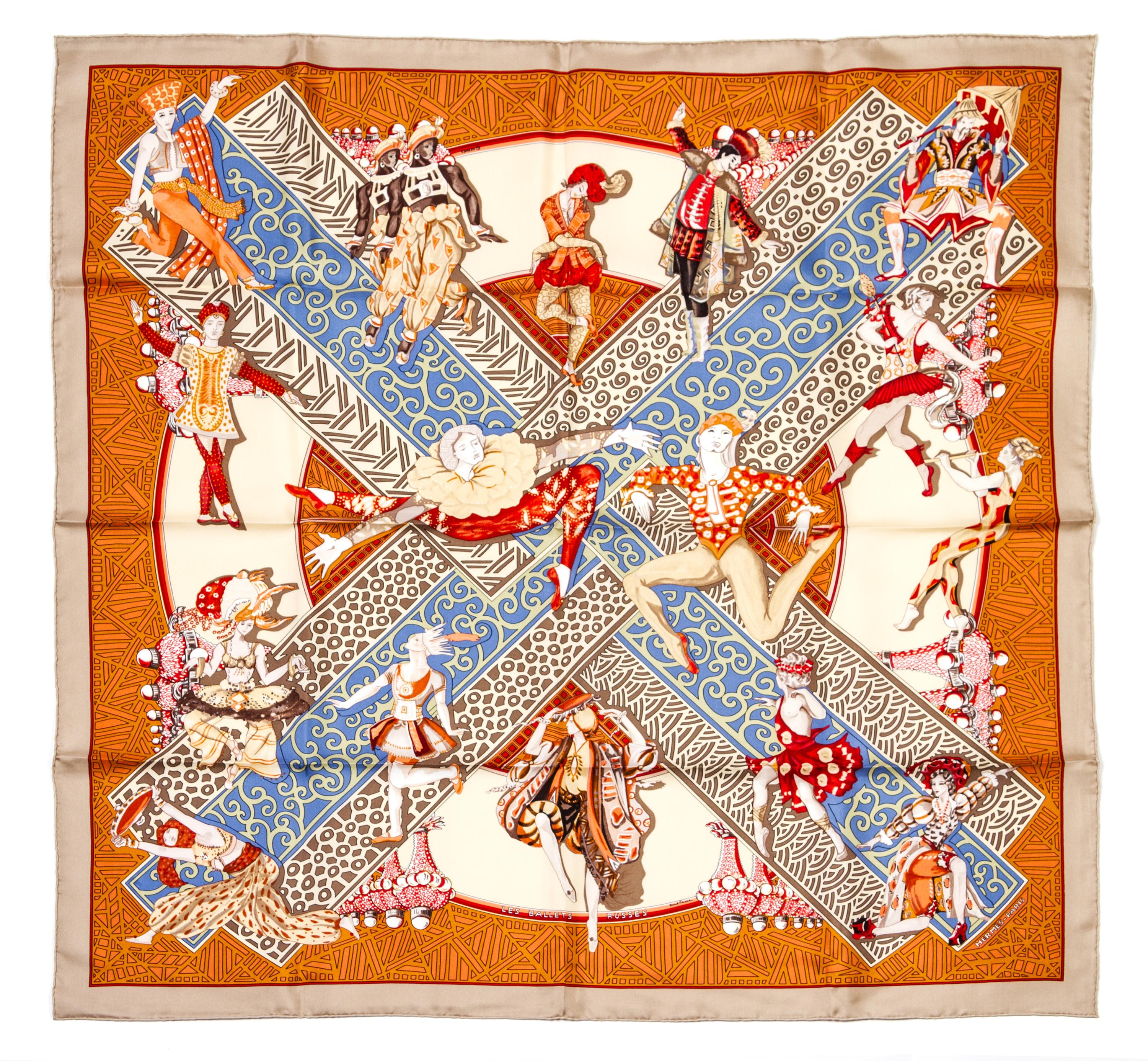 An Hermes Silk Scarf, 35 x 35 inches.