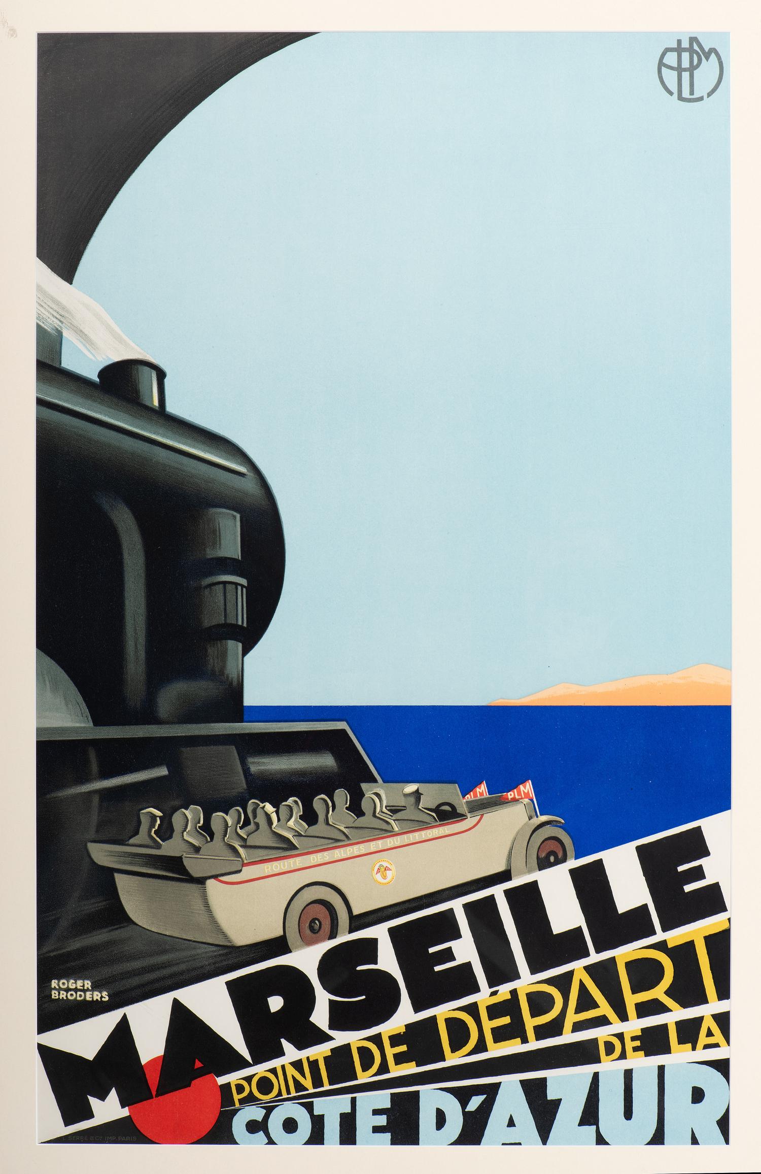 [TRAVEL]. BRODERS, Roger, artist. Marseille / Point de Depart de la Cote D'Azur . Paris: L. Serre & Cie, ca 1929.
