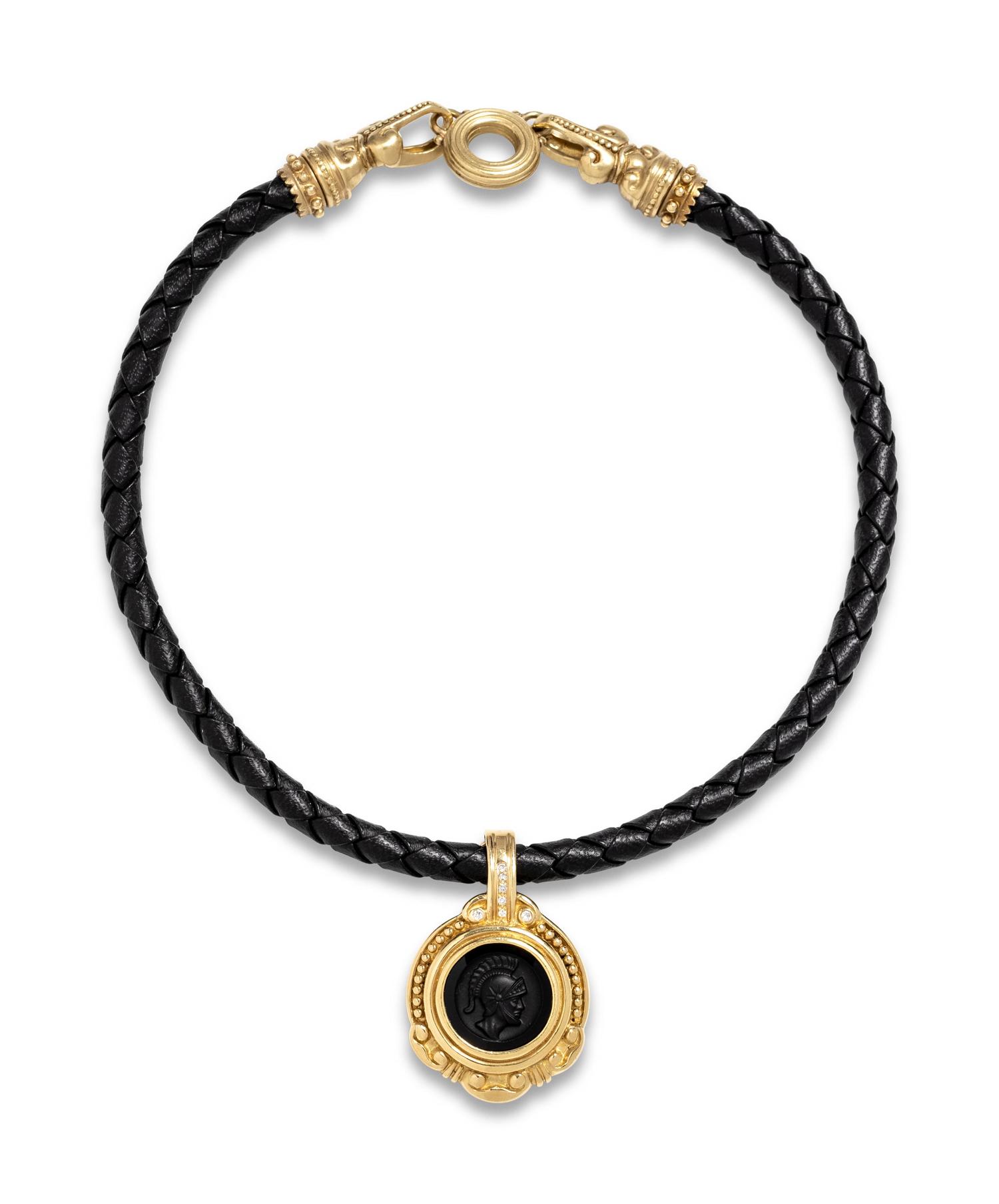 HARDSTONE AND DIAMOND PENDANT/NECKLACE