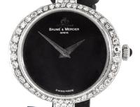 An 18 Karat White Gold and Diamond Wristwatch, Baume & Mercier,