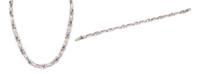 A 14 Karat White Gold, Tanzanite and Diamond Demi Parure, 24.60 dwts.