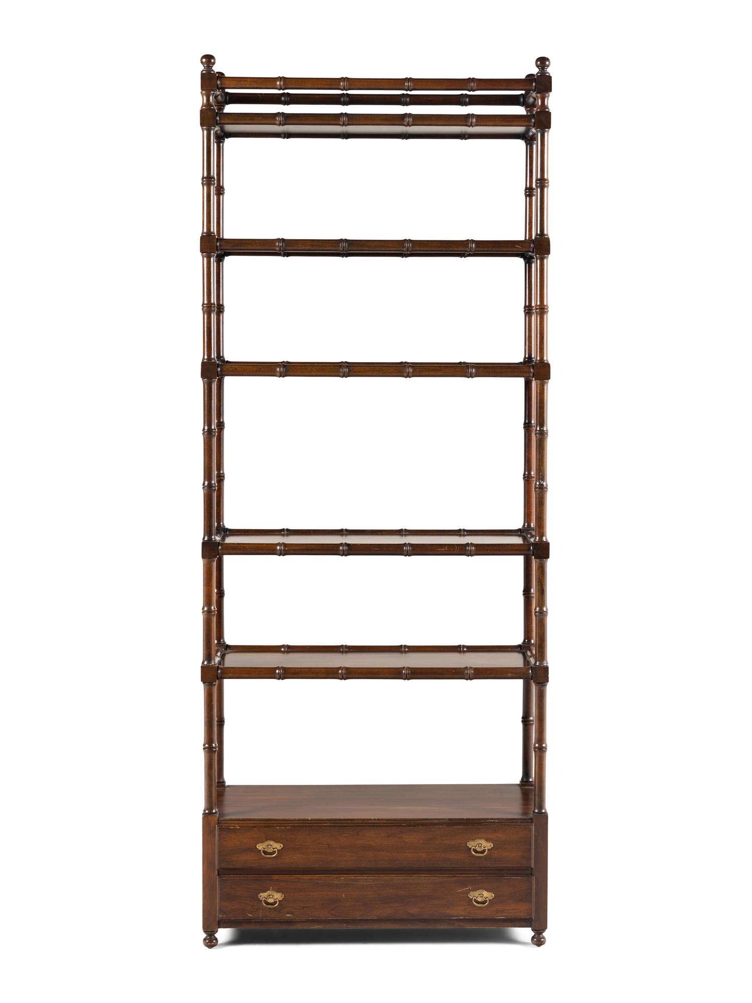 An American Walnut Etagere