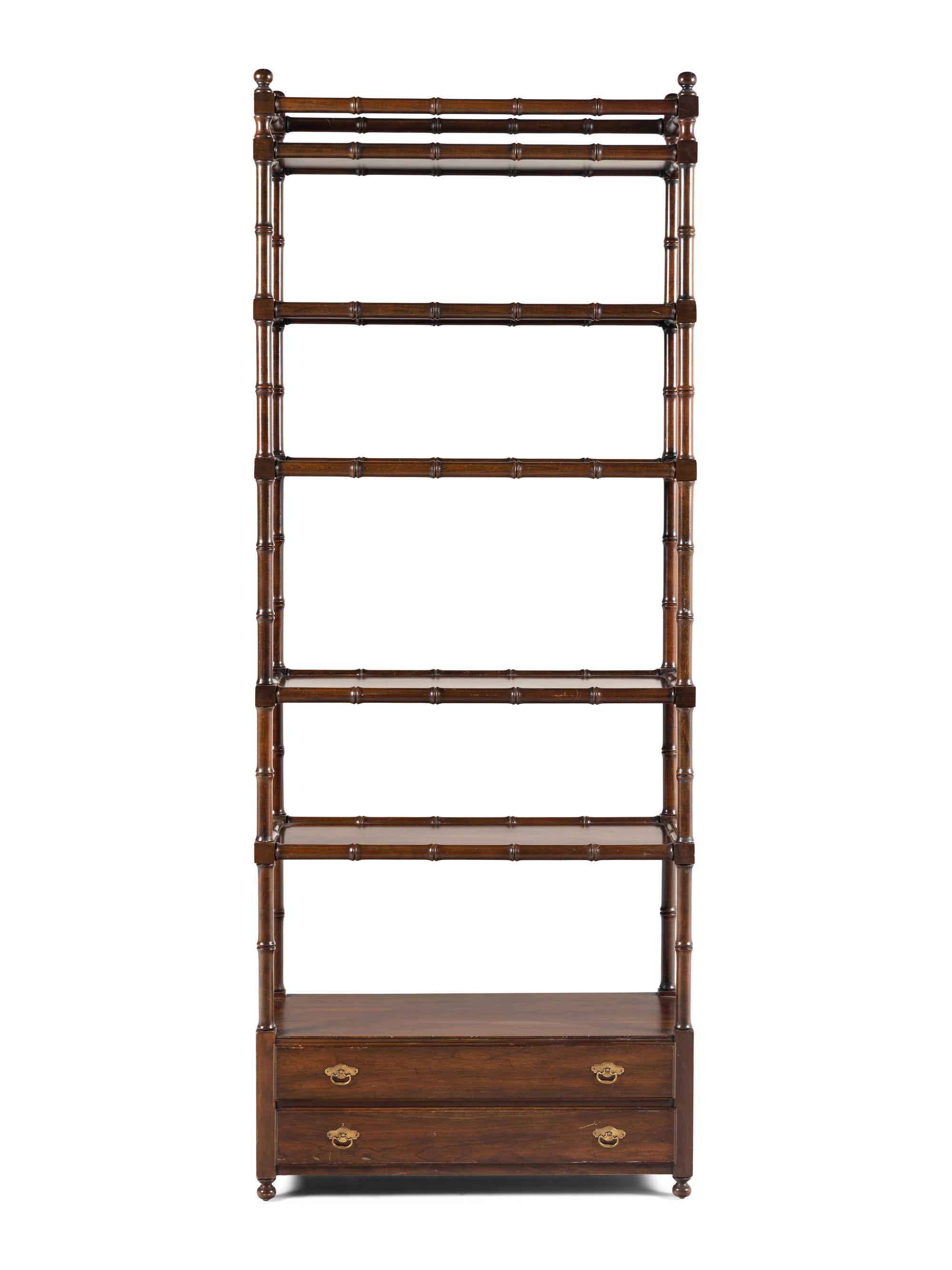 An American Walnut Etagere