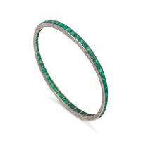 VAN CLEEF & ARPELS, ART DECO, EMERALD BANGLE BRACELET