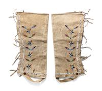 Santee Sioux Beaded Hide Leggings