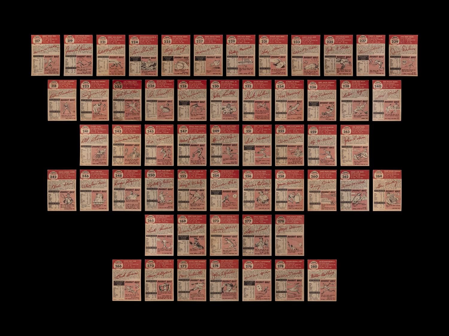 A Near Set of 1953 Topps Baseball Cards (269/274)