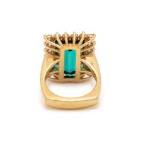 TOURMALINE AND DIAMOND RING