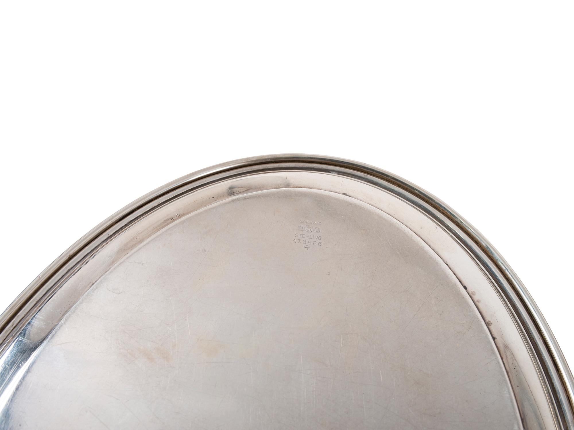Two American Silver Trays and a Picture Frame