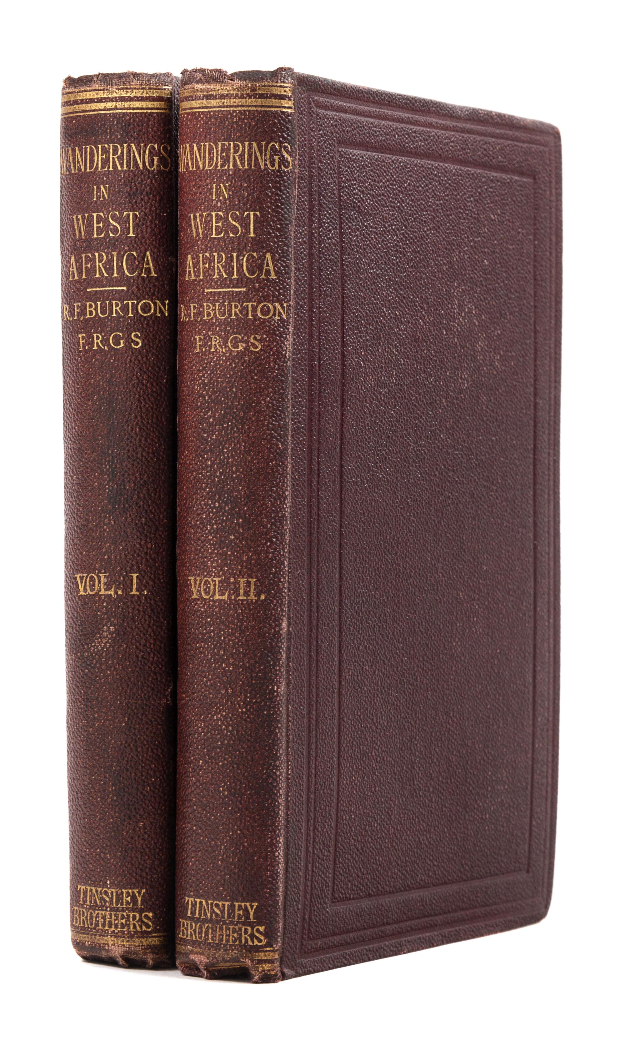 [BURTON, Richard Francis, Sir (1821-1890)]. Wanderings in West Africa from Liverpool to Fernando Po. By a F. R. G. S. London: Tinsley B