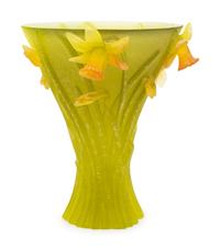 A Daum Pate de Verre Jonquil Vase — 20TH CENTURY