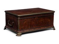 An English Brass Inlaid Walnut Document Box