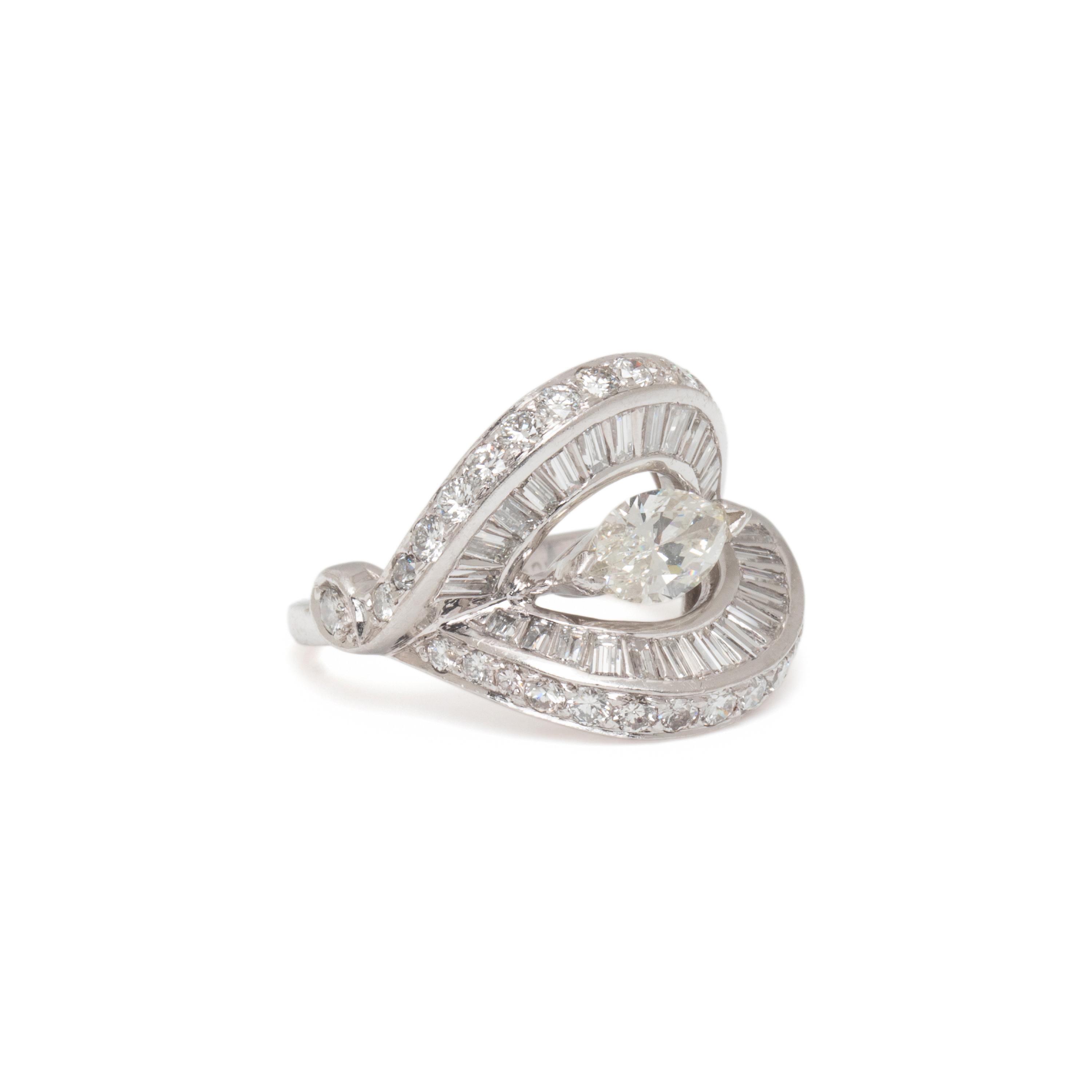 DIAMOND AND PLATINUM RING