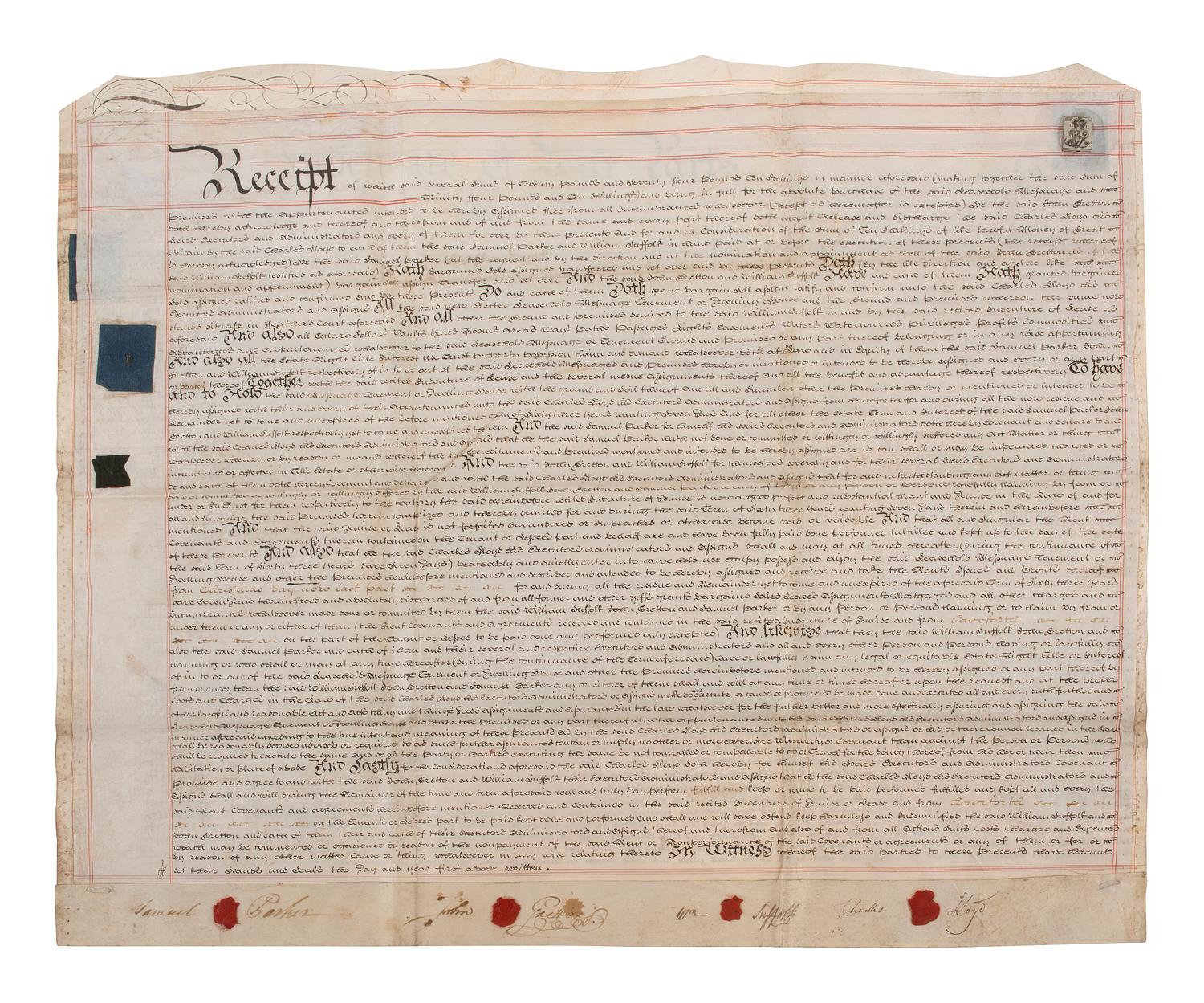 [INDENTURES]. A group of documents, comprising: